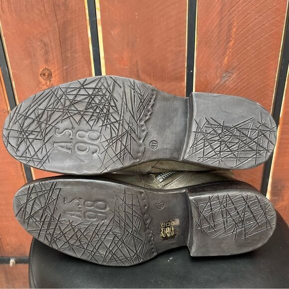 A.S.98 Fleetwood Zipper Leather Ankle Booties Green size 41EU - Picture 8 of 8